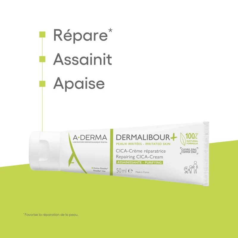 A-DERMA A-derma DERMALIBOUR+ CICA-Crème réparatrice assainissante50ml — vue 3