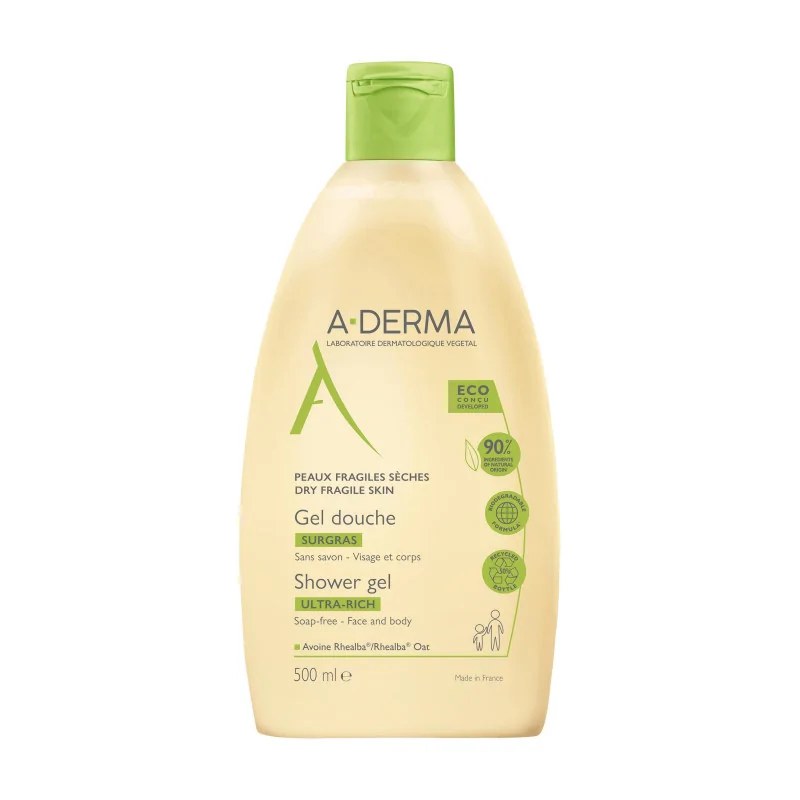 A-DERMA A-DERMA LES INDISPENSABLES GEL DOUCHE SURGRAS nourrissant  500 ml