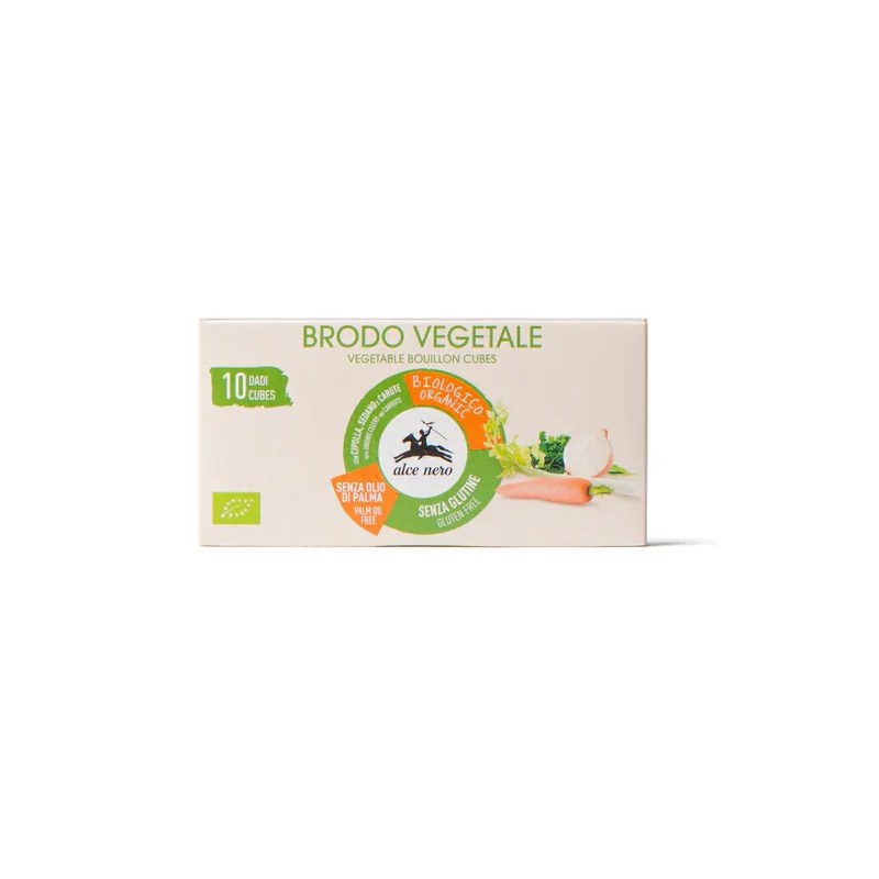 ALCE NERO ALCE NERO BOUILLON DE LÉGUMES SS HUILE DE PALME SG 10X10G