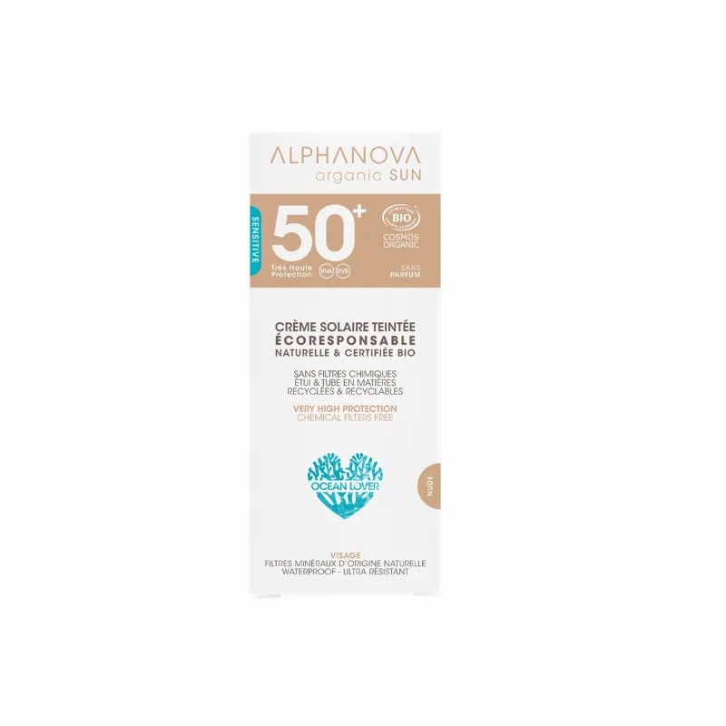 alphanova ALPHANOVA Crème solaire teintée claire certifiée bio SPF 50+