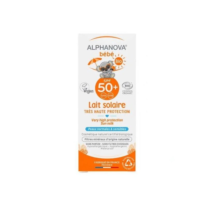 alphanova ALPHANOVA LAIT Solaire Bébé Certifiée Bio SPF 50+ Hypoallergénique 50G