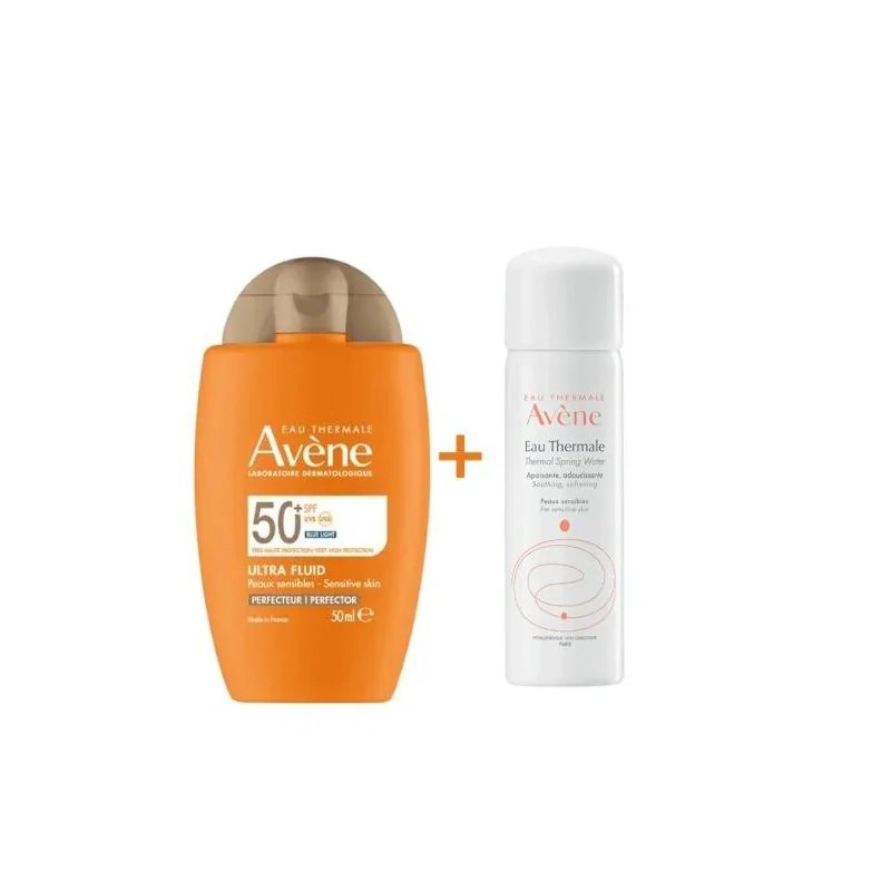 AVENE EAU THERMALE AVÈNE Ecran ULTRA FLUID PERFECTEUR SPF50+ Achete + Eau Thermale Offerte