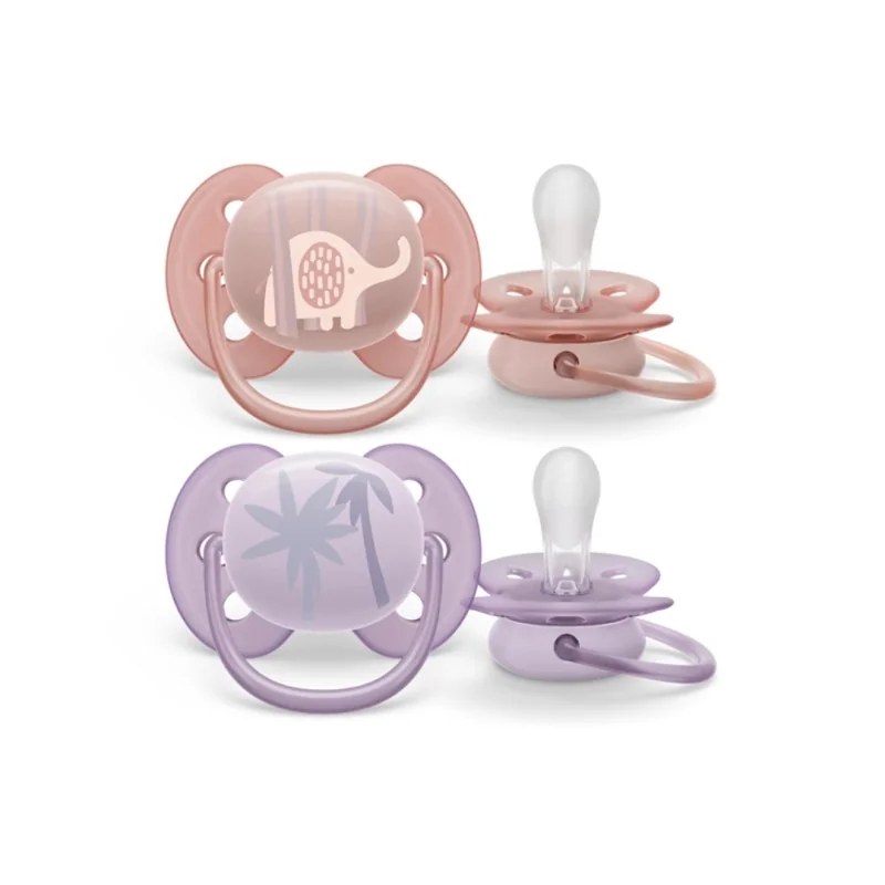 AVENT Avent 2 Sucette Ultra Soft 0-6m Girl Scf091/09