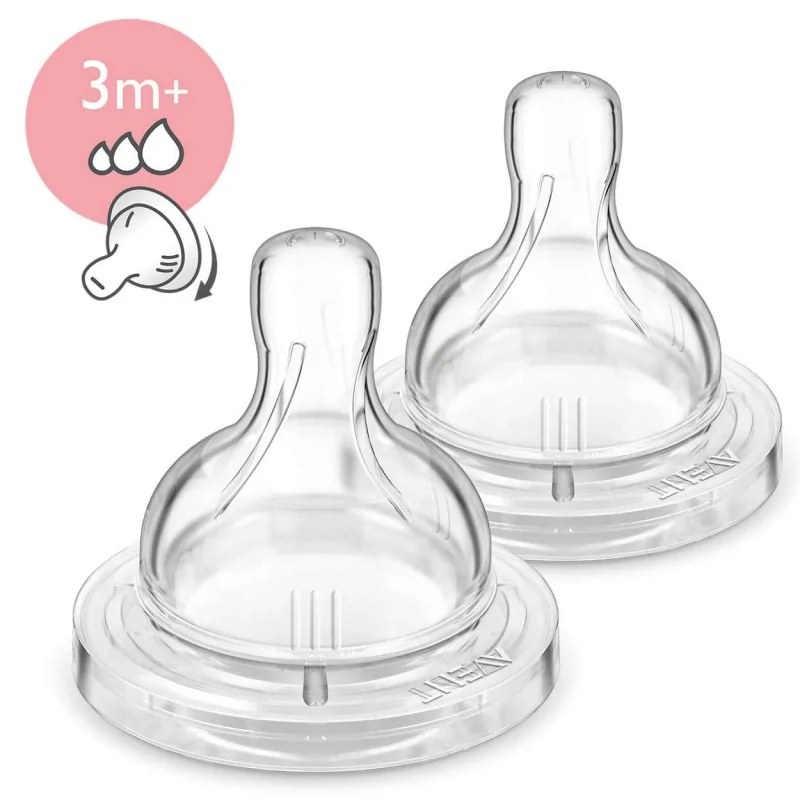 AVENT AVENT 2 TETINES CLASSIC - 3M+ / VARIABLE - SCF635/27