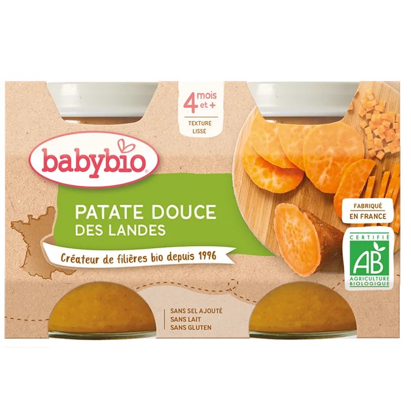 BABYBIO Babybio Patate Douce des Landes 2x130g