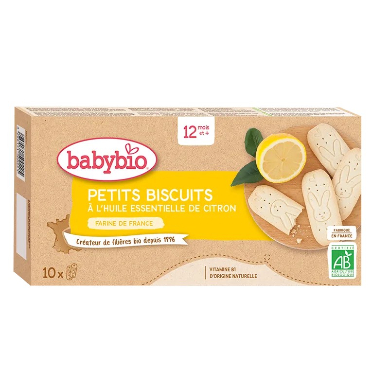 BABYBIO Babybio Petits Biscuits à l’Huile Essentielle de Citron x10