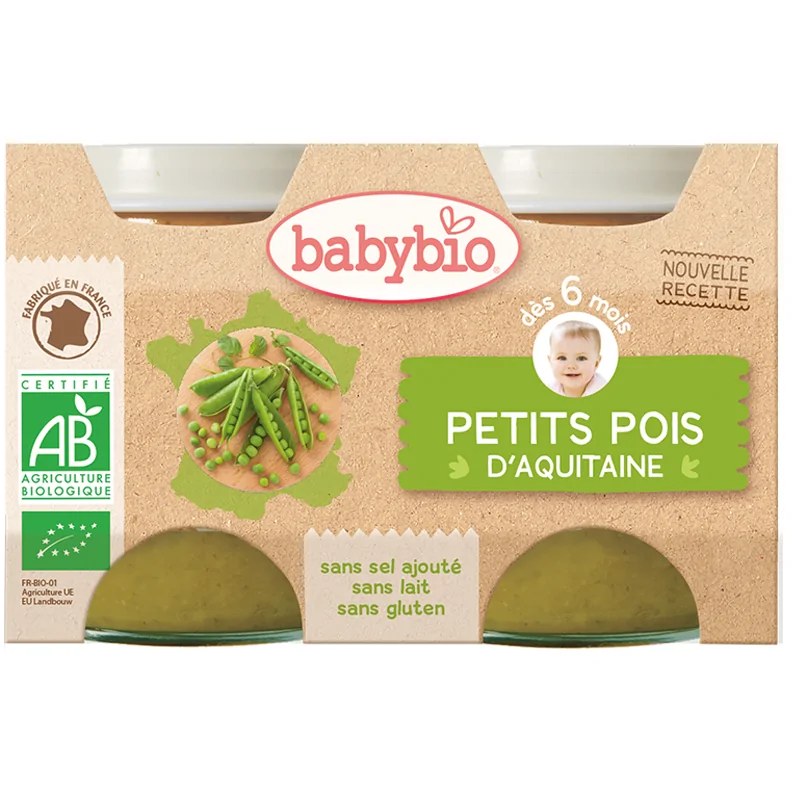 BABYBIO Babybio Petits Pois d’Aquitaine 2X130G