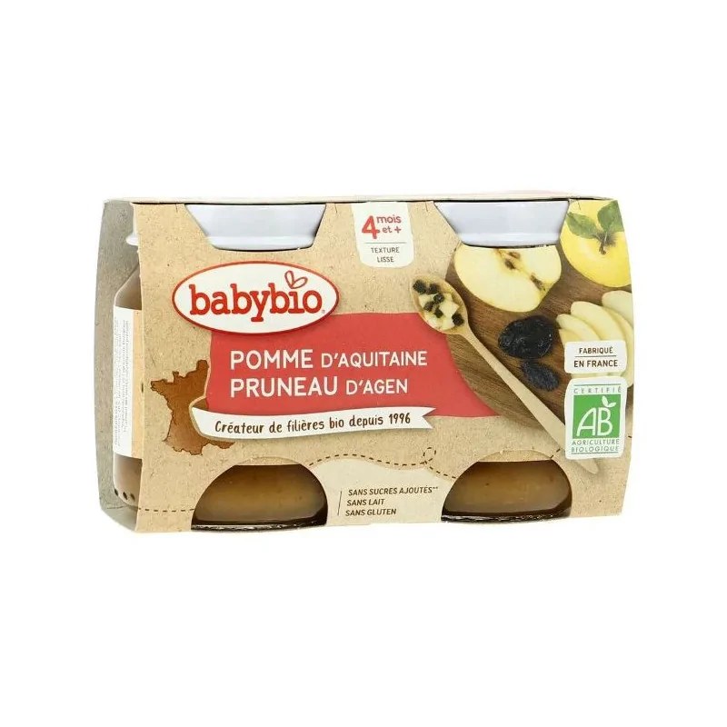 BABYBIO BABYBIO pot pomme pruneau 2x130g