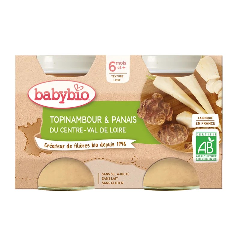 BABYBIO Babybio Topinambour & Panais du Centre-Val de Loire 2X130G