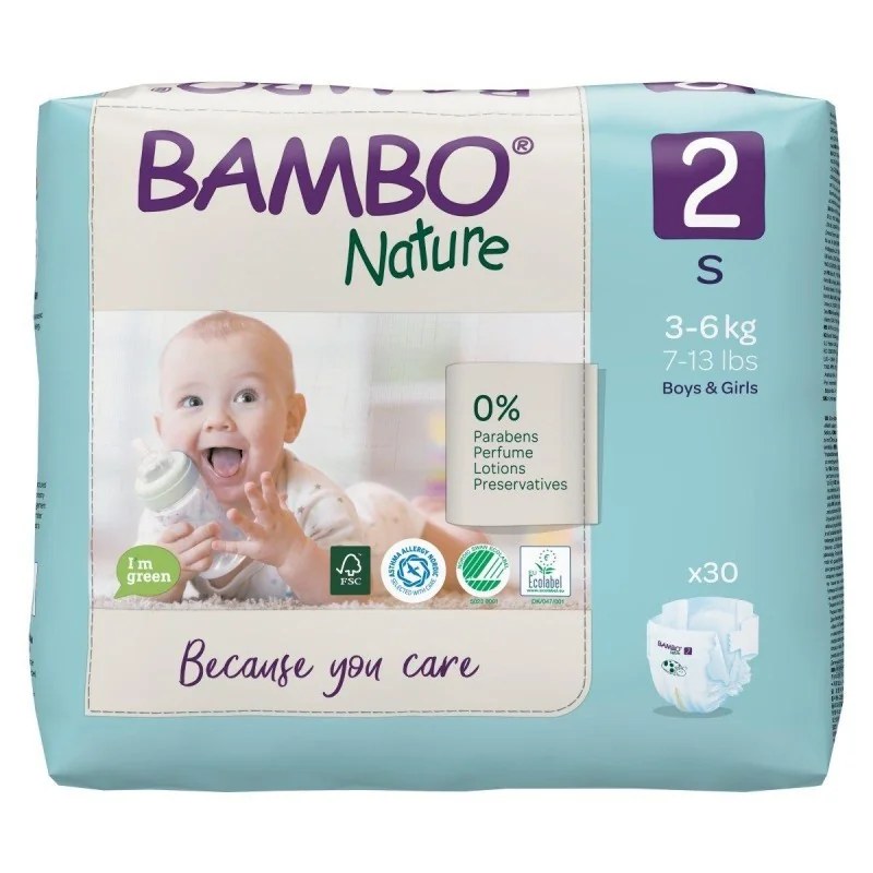 BAMBO NATURE BAMBO NATURE T2 (3-6KG) | 30 unités