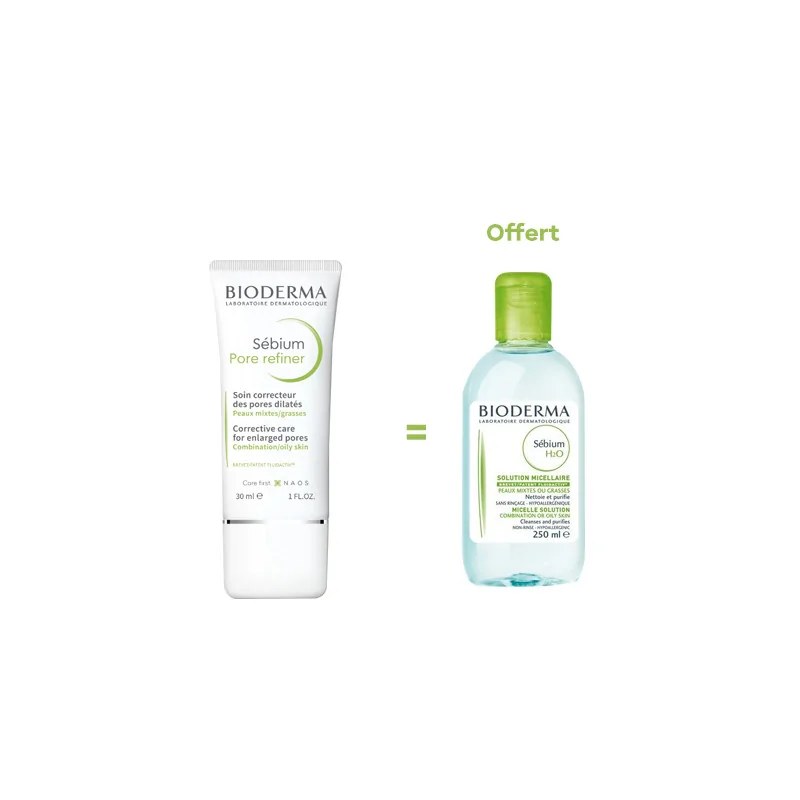 BIODERMA BIODERMA SEBIUM PORE REFINER CONCENTRÉ 30 ML Achete + BIODERMA SEBIUM H2O 250ML Offert