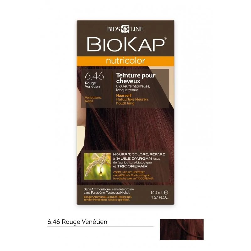 Biokap BIOKAP NUTRICOLOR TEINTURE POUR CHEVEUX ROUGE VÉNETIEN 6.46
