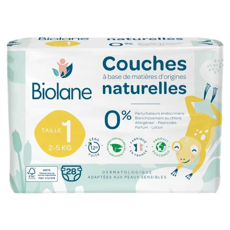 Biolane Biolane Couches écologiques - Taille 1