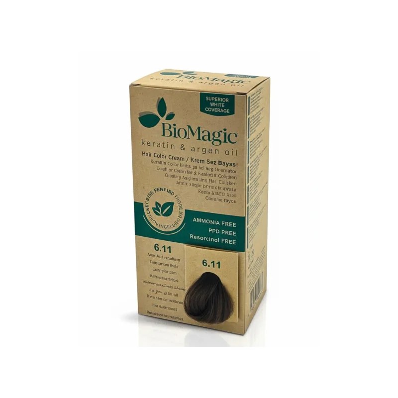 Biomagic Biomagic Hair Color Cream Kit 6/11 Intense Ash Dark Blonde