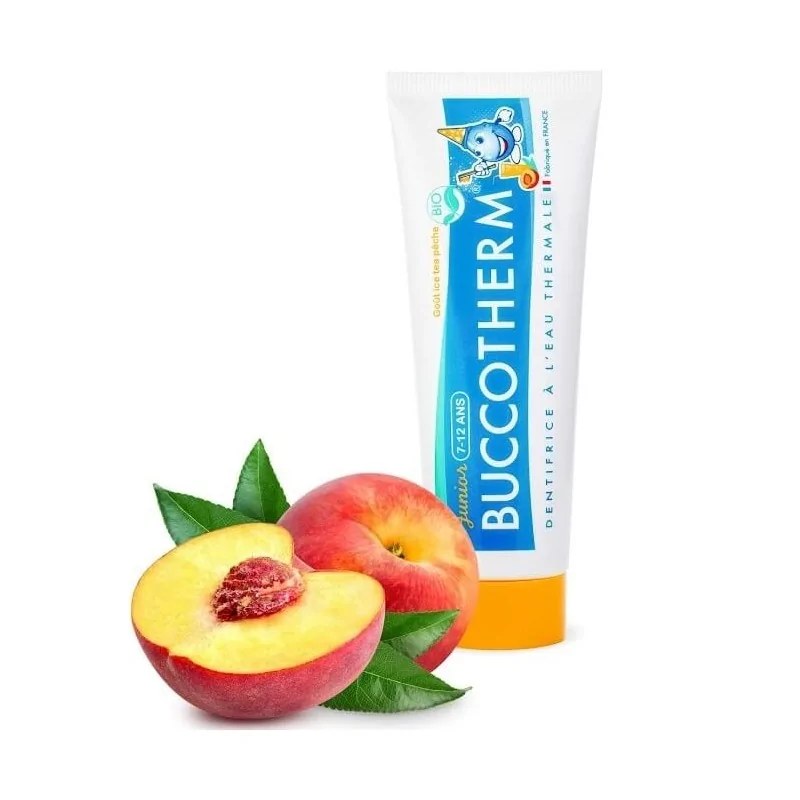 BUCCOTHERM  BUCCOTHERM Dentifrice Junior 7-12 ans Ice Tea Pêche certifié BIO 50ML