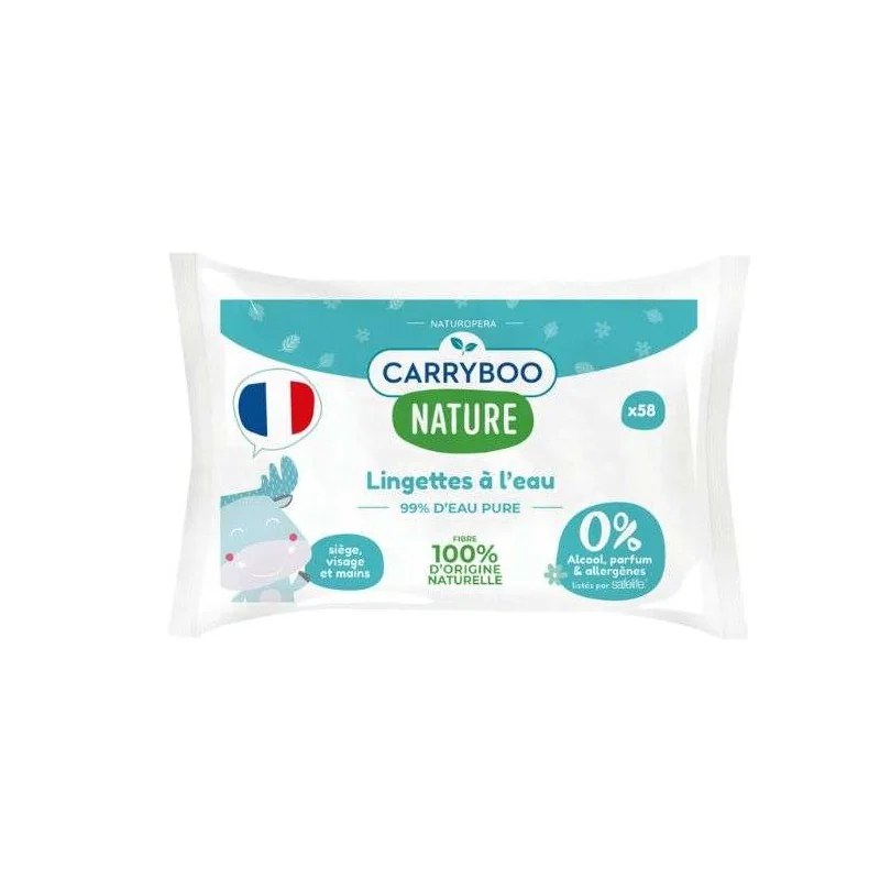 CARRYBOO CARRYBOO NATURE LINGETTES A L'EAU 58 UNITES