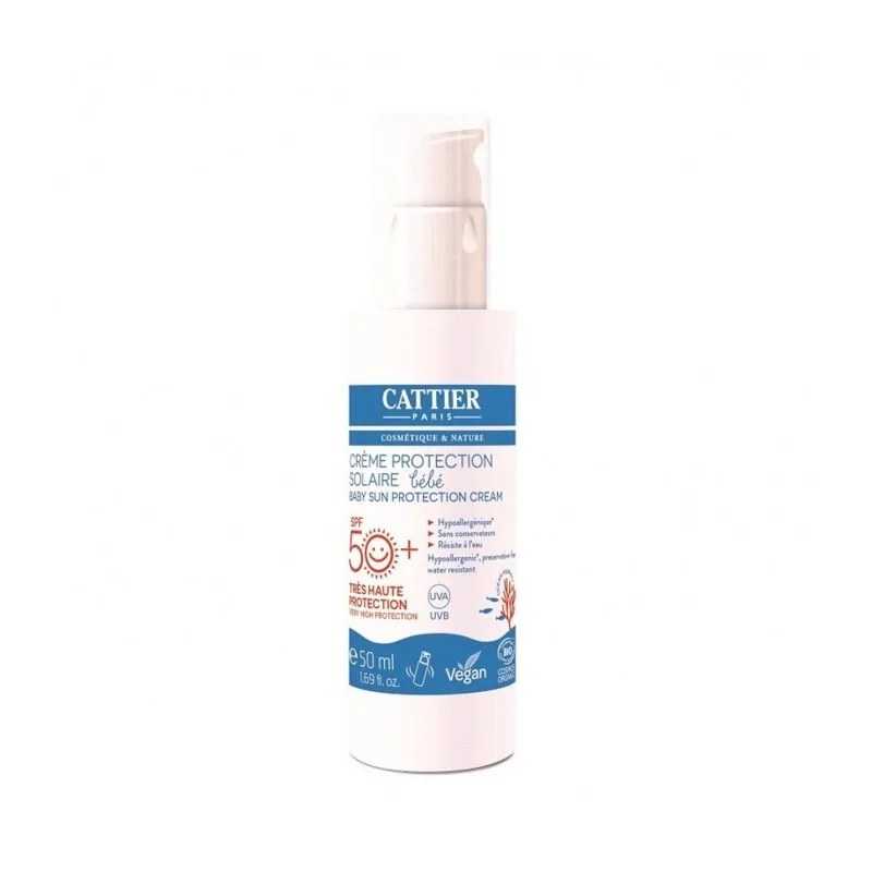 CATTIER Cattier Crème Protection Solaire Bébé SPF 50+ Bio 50 ml