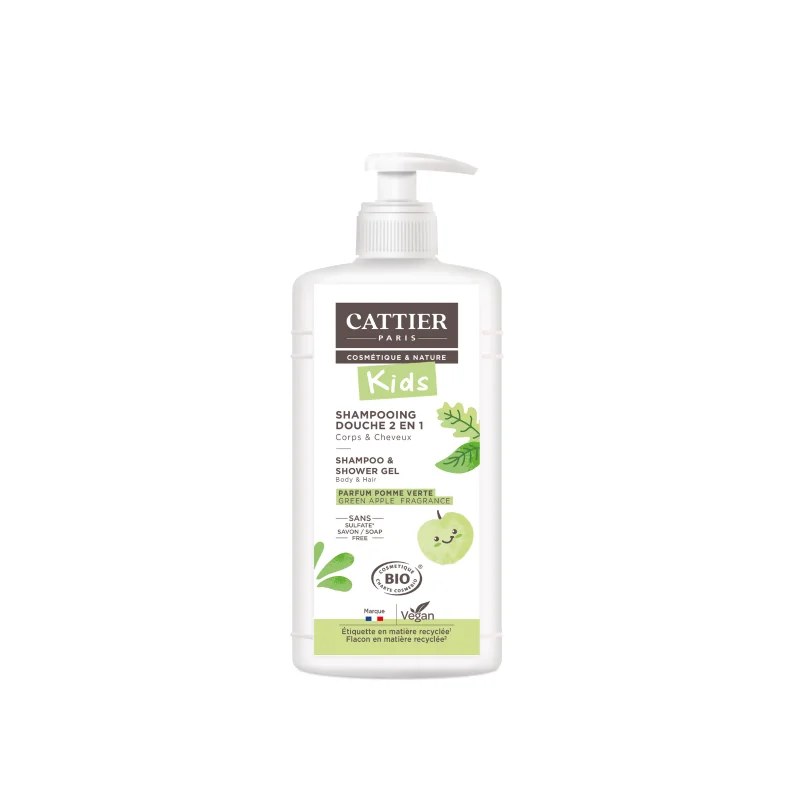 CATTIER CATTIER  SHAMPOOING DOUCHE 2 EN 1 POMME VERTE 500L