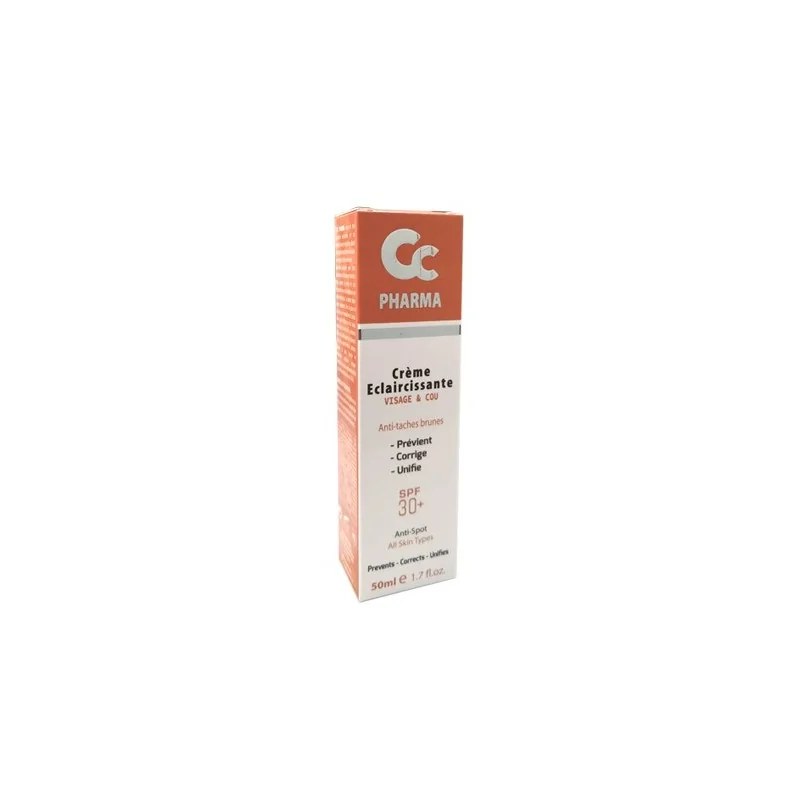 CC PHARMA CC PHARMA Crème Eclaircissante Visage & Cou SPF 30+ 50ml