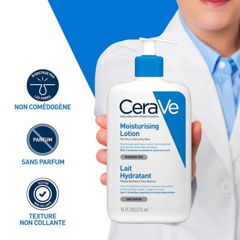 CERAVE   CERAVE LAIT HYDRATANT PEAUX SÈCHES A TRÈS SÈCHES 236ML — vue 5