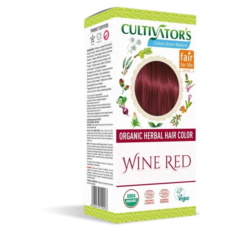 Cultivator's  CULTIVATORS ORGANIC HERBAL HIAR COLOR WINE RED