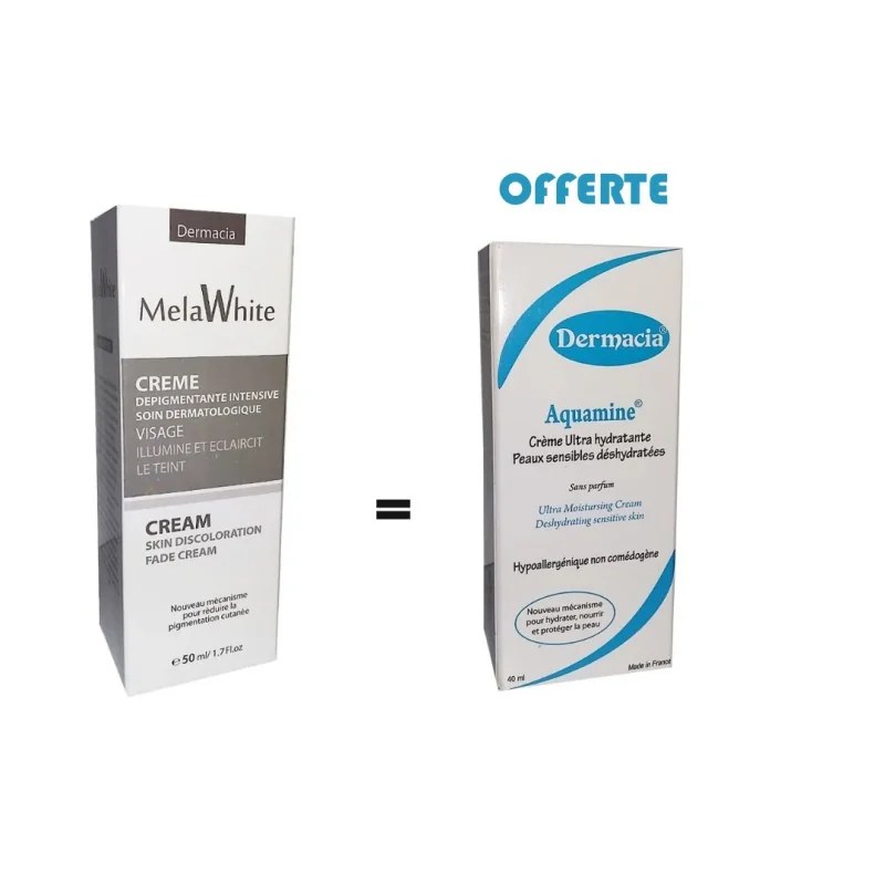 Dermacia  Dermacia Melawhite crème Dépigmentante intensive (50 ml) Achete + dermacia crème ultra hydratante 40ml Offerte