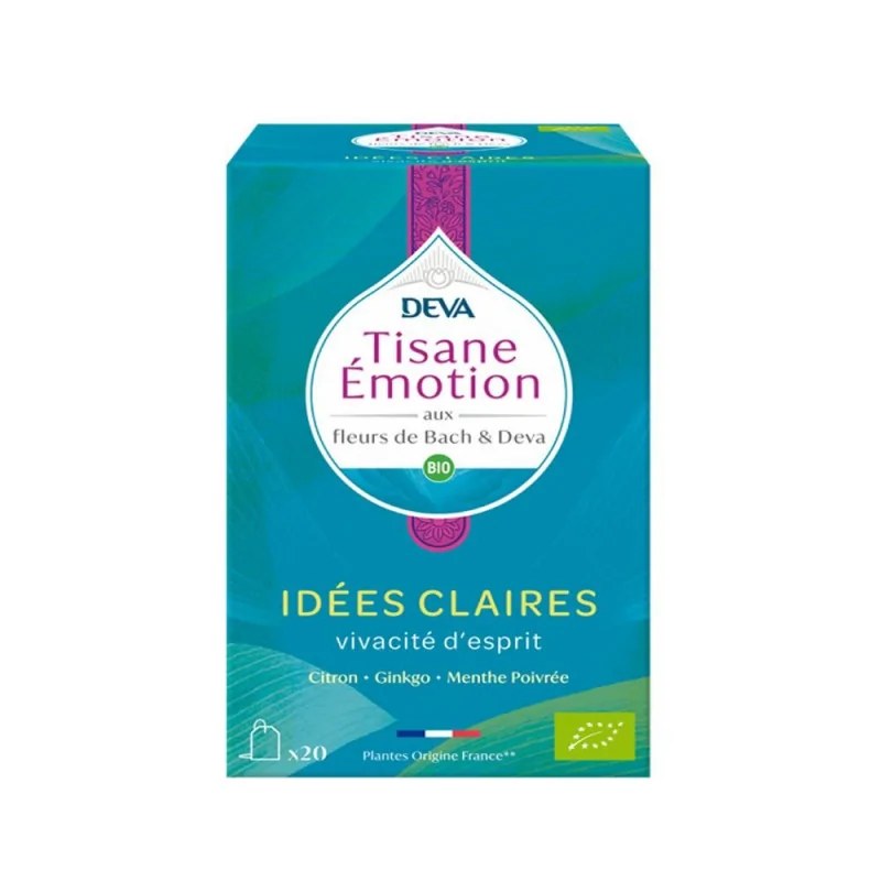 DEVA DEVA Tisane Emotion Idées Claires Vivacité D’esprit 20 Sachets