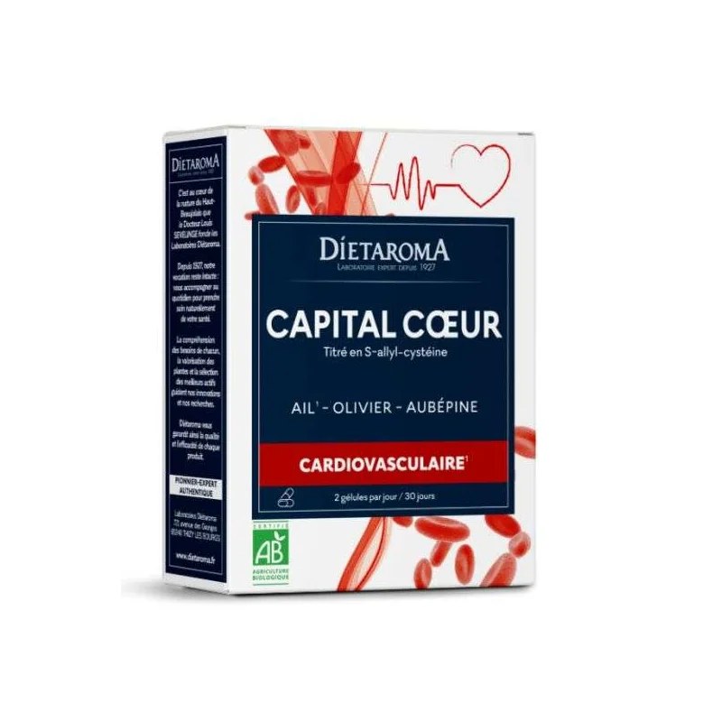 dietaroma DIETAROMA CAPITAL CŒUR (Ail, Olivier, Aubépine) 60 gélules