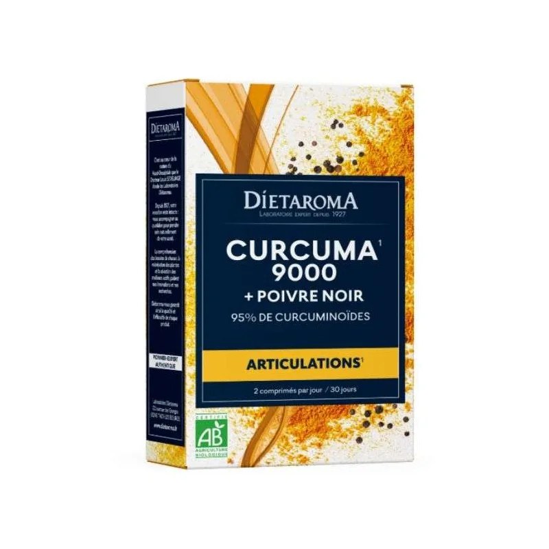 dietaroma DIETAROMA CURCUMA ET POIVRE NOIR BIO 60 COMPRIMES