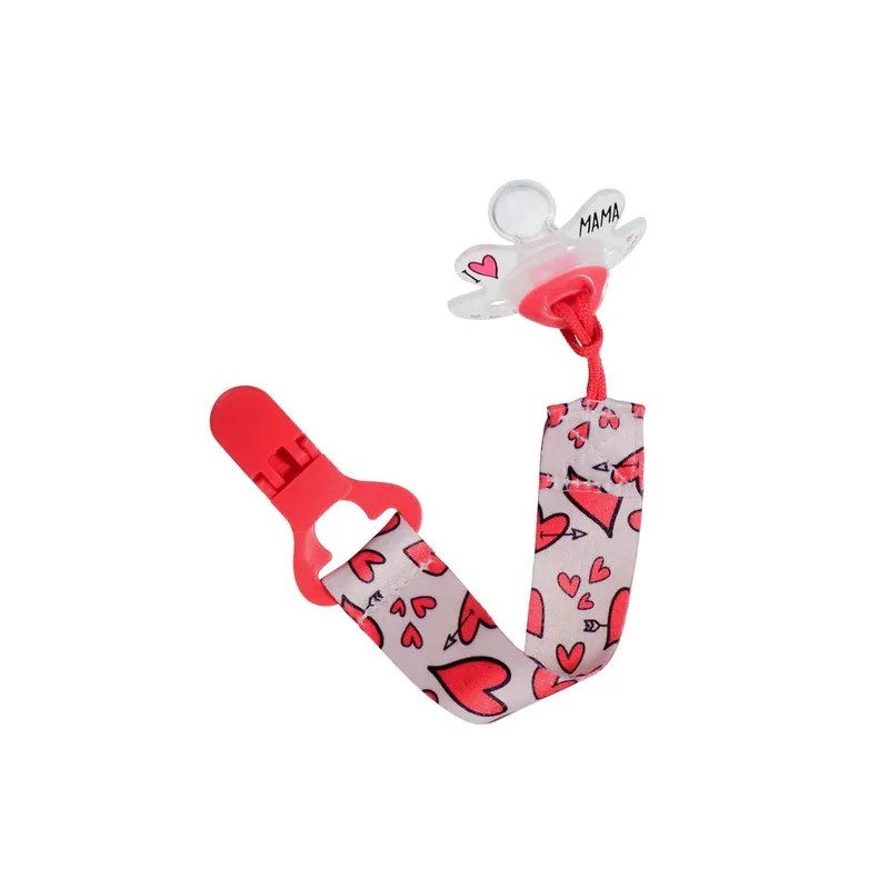 DIFRAX Difrax Attache sucette - Rouge 1050