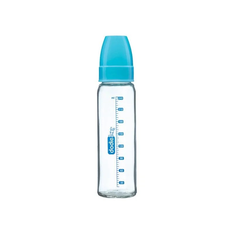 dodie DODIE BIBERON COL ETROIT VERRE 240ML BLEU LAGOON