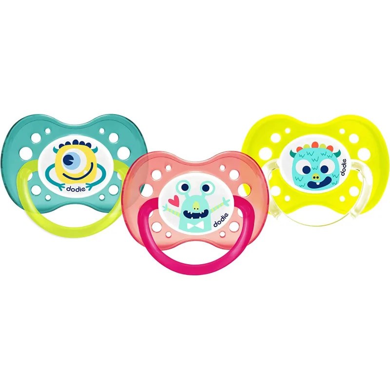 dodie DODIE SUCETTE ANATOMIQUE 60 +18M  FLUO MONSTRES