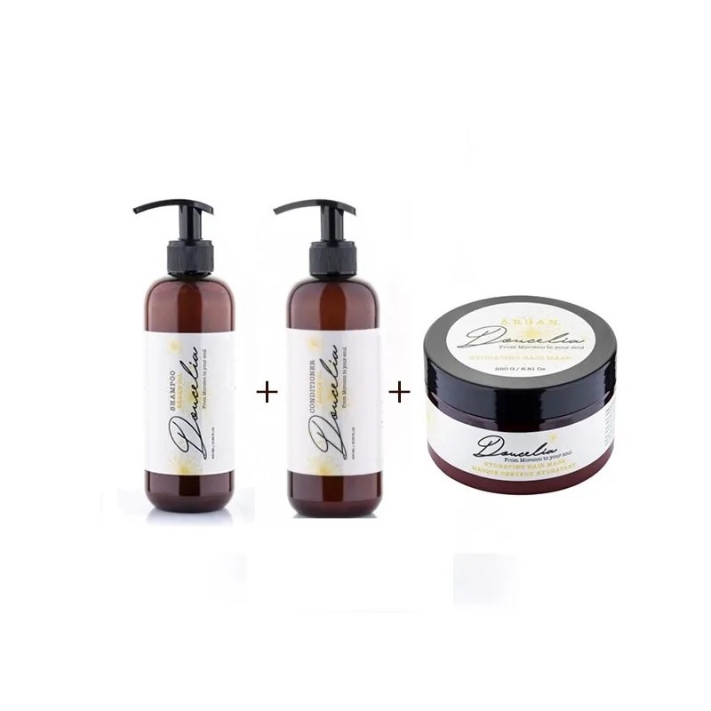 Doucelia DOUCELIA Pack shampoing 400ml + après shampoing 400ml + masque cheveux 250gr