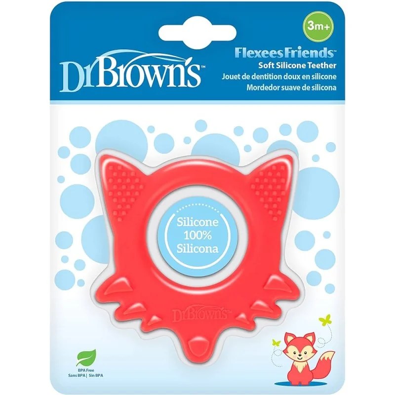 Dr Brown’s DR BROWNS ANNEAU DE DENTITION FLEXEES FRIENDS RENARD ROUGE 3 MOIS+