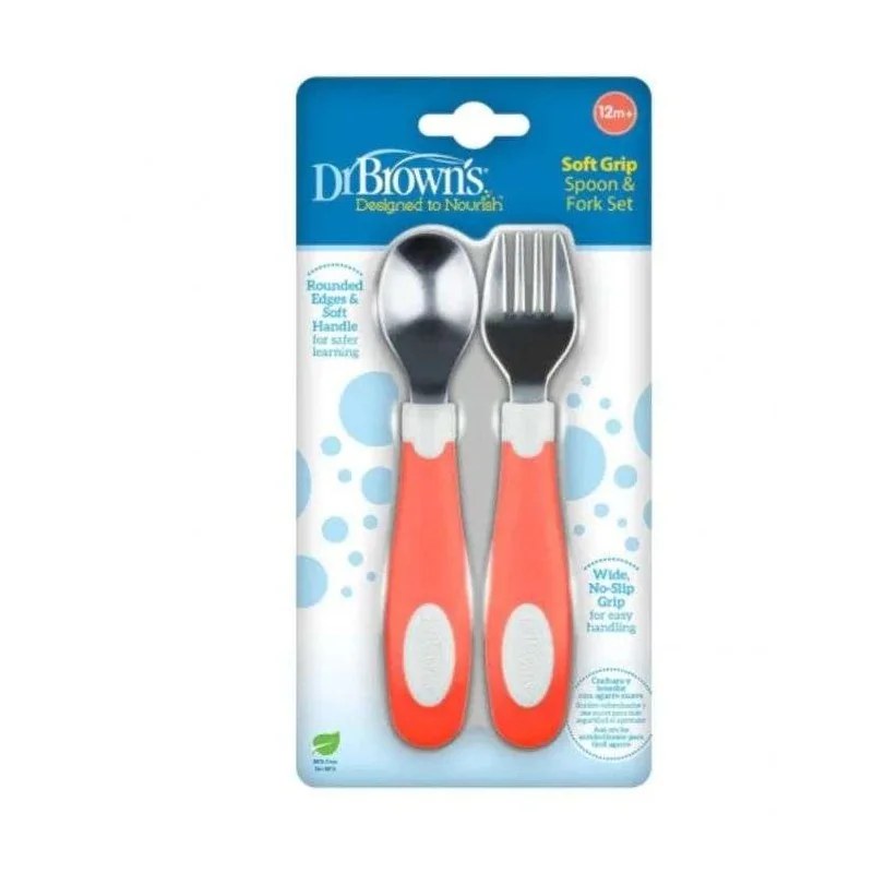 Dr Brown’s DR BROWNS ENSEMBLE CUILLERE ET FOURCHETTE A PRISE SOUPLE 12 MOIS +