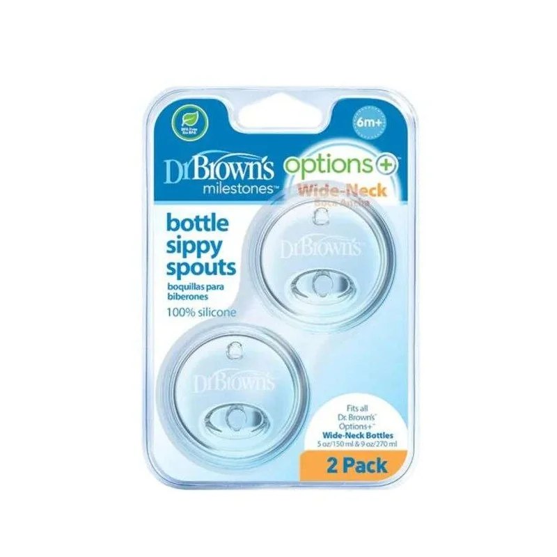 Dr Brown’s DR BROWNS OPTIONS+ TETINE TRANSITION A BEC COL LARGE PAQUET DE 2