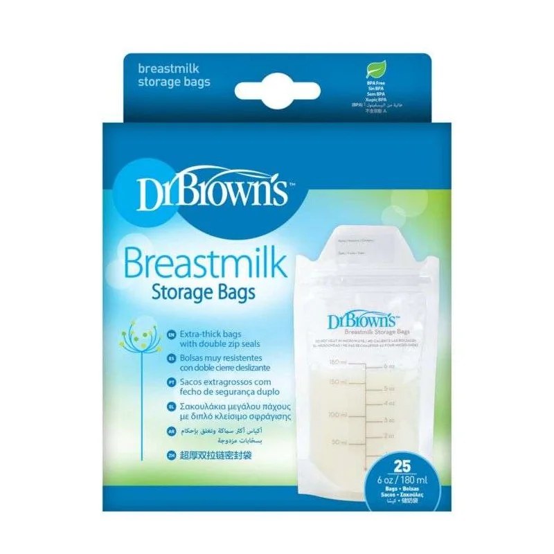 Dr Brown’s DR BROWNS SACHETS DE CONCERVATION DE LAIT 180 ML PACK DE 25