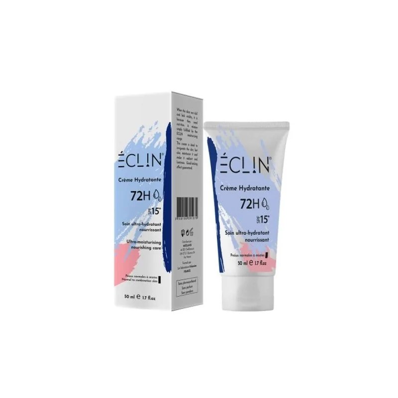 ECLIN  Eclin crème hydratante peau normale à mixte 72h 50ml