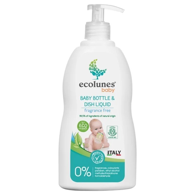 ECOLUNES ECOLUNES LIQUIDE LAVAGE BIBERON ÉCOLOGIQUE ET HYPOALLERGÉNIQUE – 500 ML