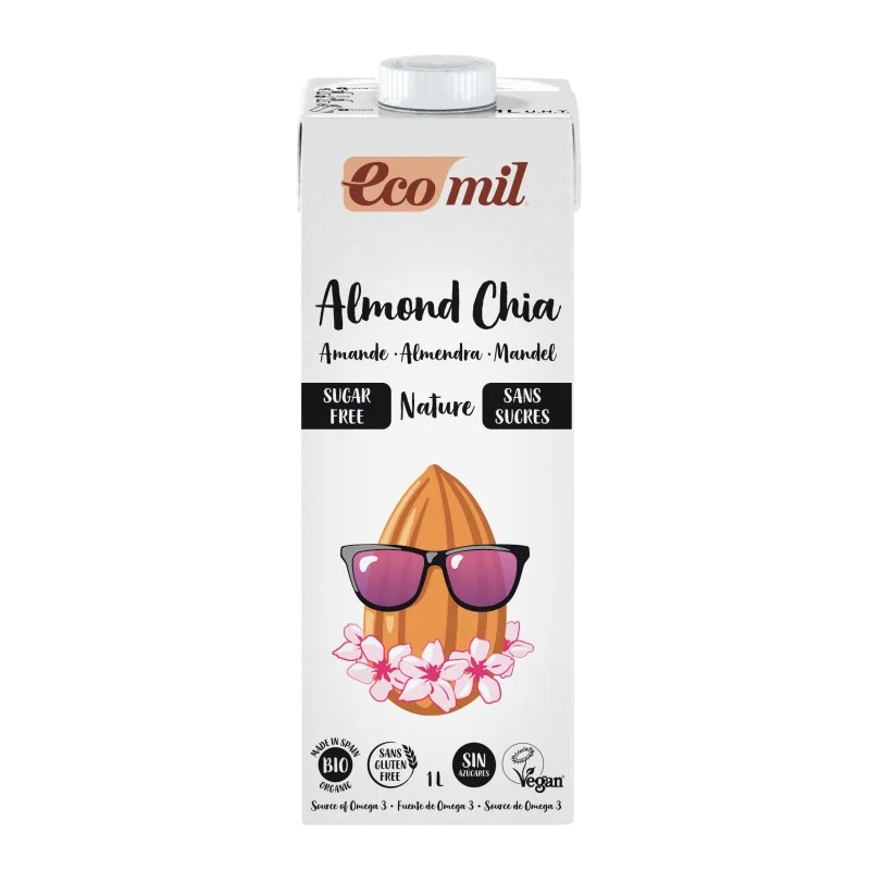 EcoMil ECOMIL BOISSON AMANDE CHIA SANS SUCRE 1L