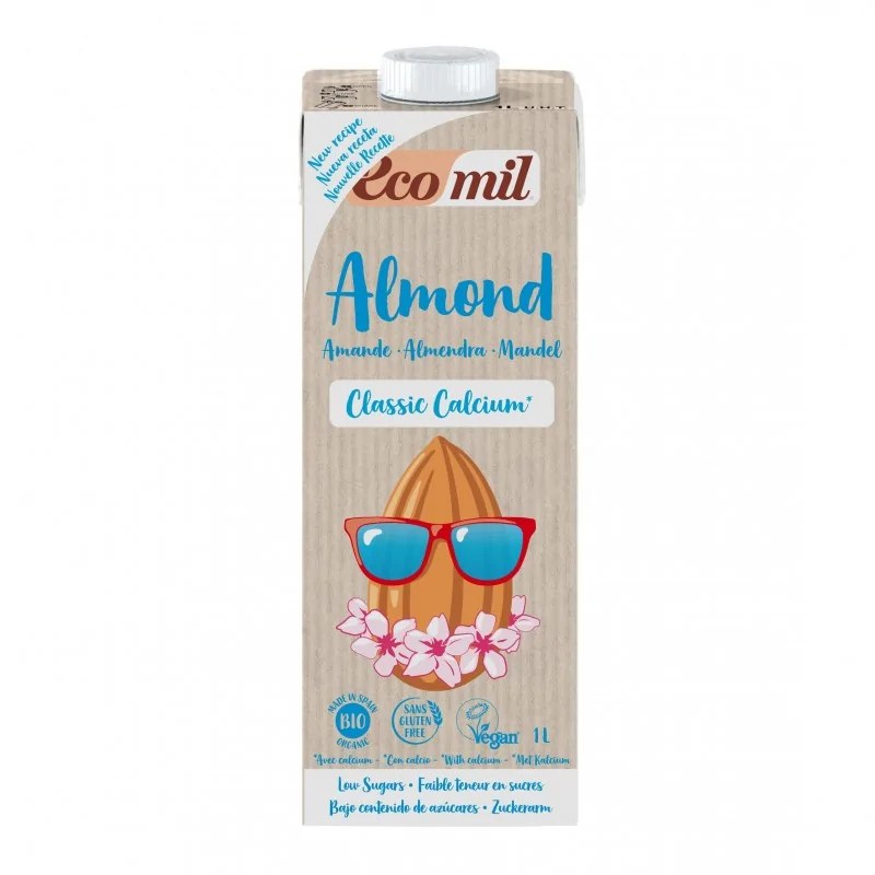 EcoMil Ecomil BOISSON D'AMANDE CALCIUM SUCRE DE CANNE CLASSIC 1 L