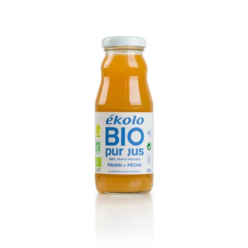 EKOLO BIO EKOLO BIO PUR JUS DE RAISIN ET PÊCHE 200ML