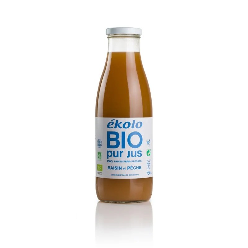 EKOLO BIO EKOLO BIO PUR JUS DE RAISIN ET PÊCHE  750ML