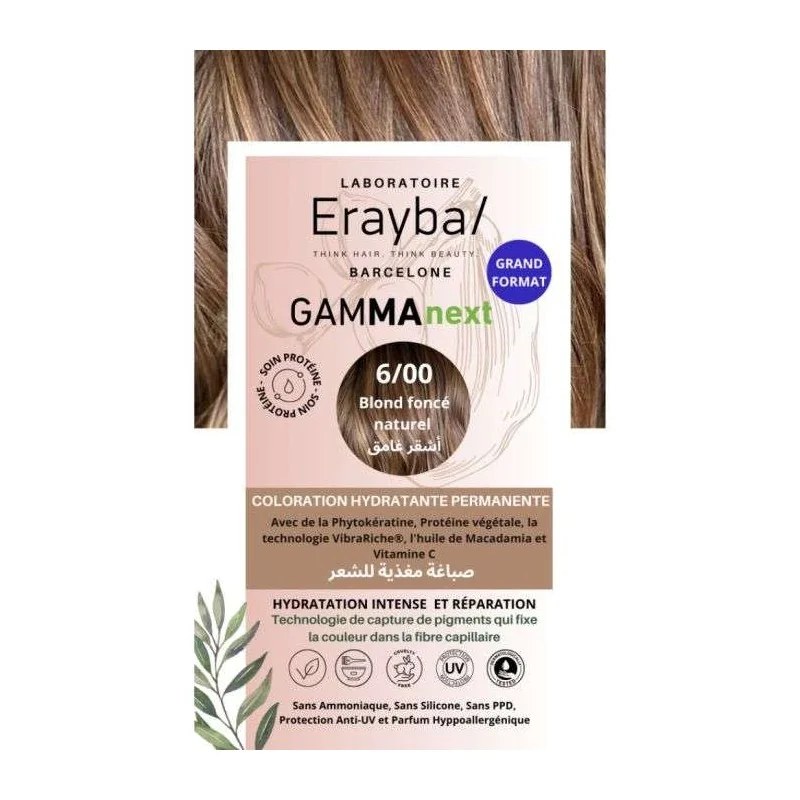 ERAYBA Erayba Gamma Next Coloration 6/00 Blond fonce naturel Coloration Hydratante Permanente