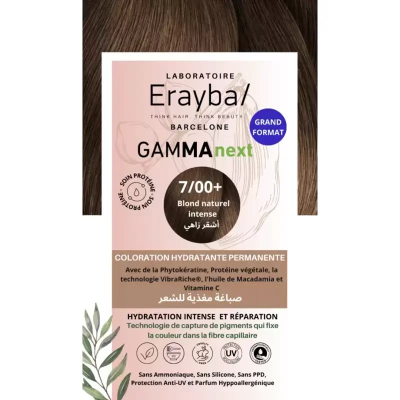 ERAYBA Erayba Gamma Next Coloration 7/00+ Blond Natural intense Coloration Hydratante Permanente