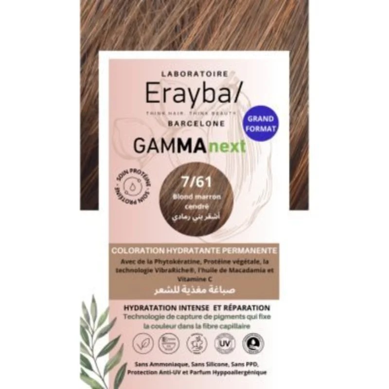 ERAYBA Erayba Gamma next Coloration 7/61 Blond fonce marron Coloration Hydratante Permanente