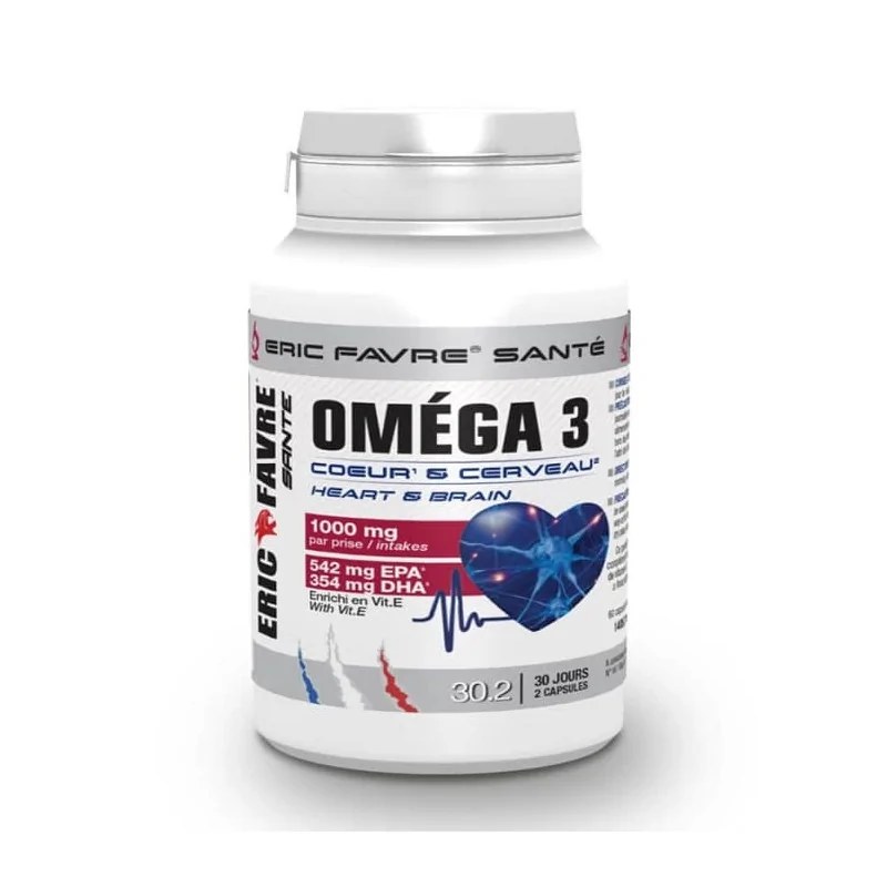 Eric Favre VEERA SANTÉ OMEGA 3 CŒUR & CERVEAU 3000 MG 60 CAPSULES