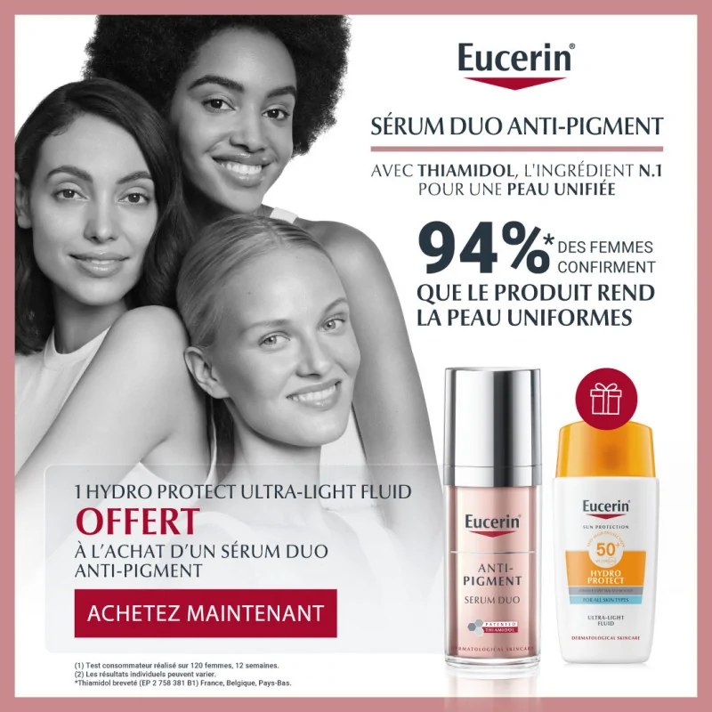 EUCERIN EUCERIN ANTI PIGMENT SÉRUM DUO 30ML Achete + HYDRO PROTECT FLUIDE ULTRA LEGER SPF 50+ Offert