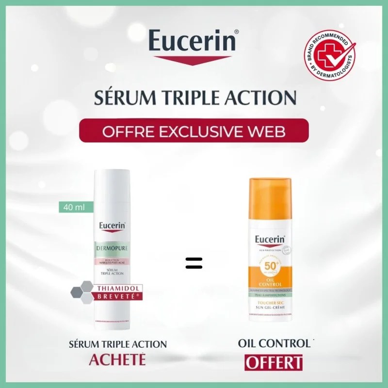 EUCERIN EUCERIN Dermopure Sérum-Triple Action 40ML Achete + EUCERIN SUN OIL CONTROL SPF 50+ Offert
