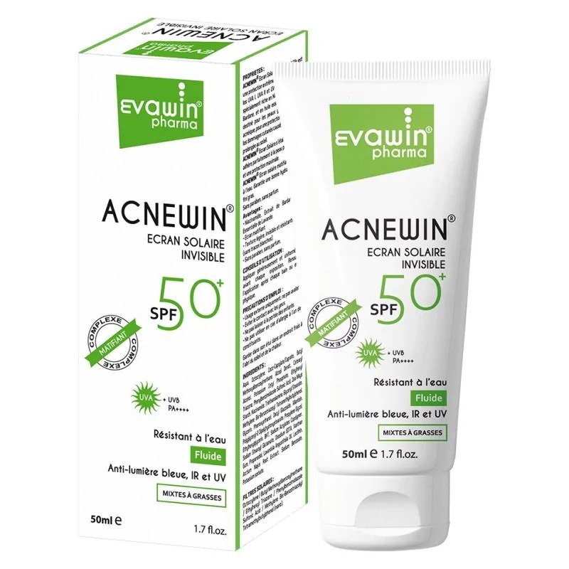 EVAWIN  EVAWIN ACNEWIN ÉCRAN SOLAIRE INVISIBLE SPF 50+ (50ML)